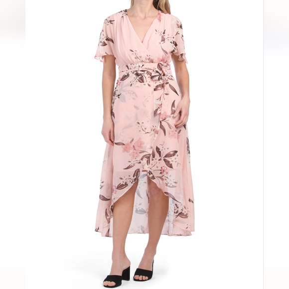 💝Eliza J Hi-Lo Blush Maxi Dress - Picture 2 of 14